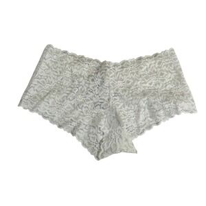 Zuliana VTG White Floral Lace Boyshort Panties Size L NWT Made in Brazil New